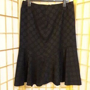 Style & Co.Black Circle Print Lined Flare Skirt 12